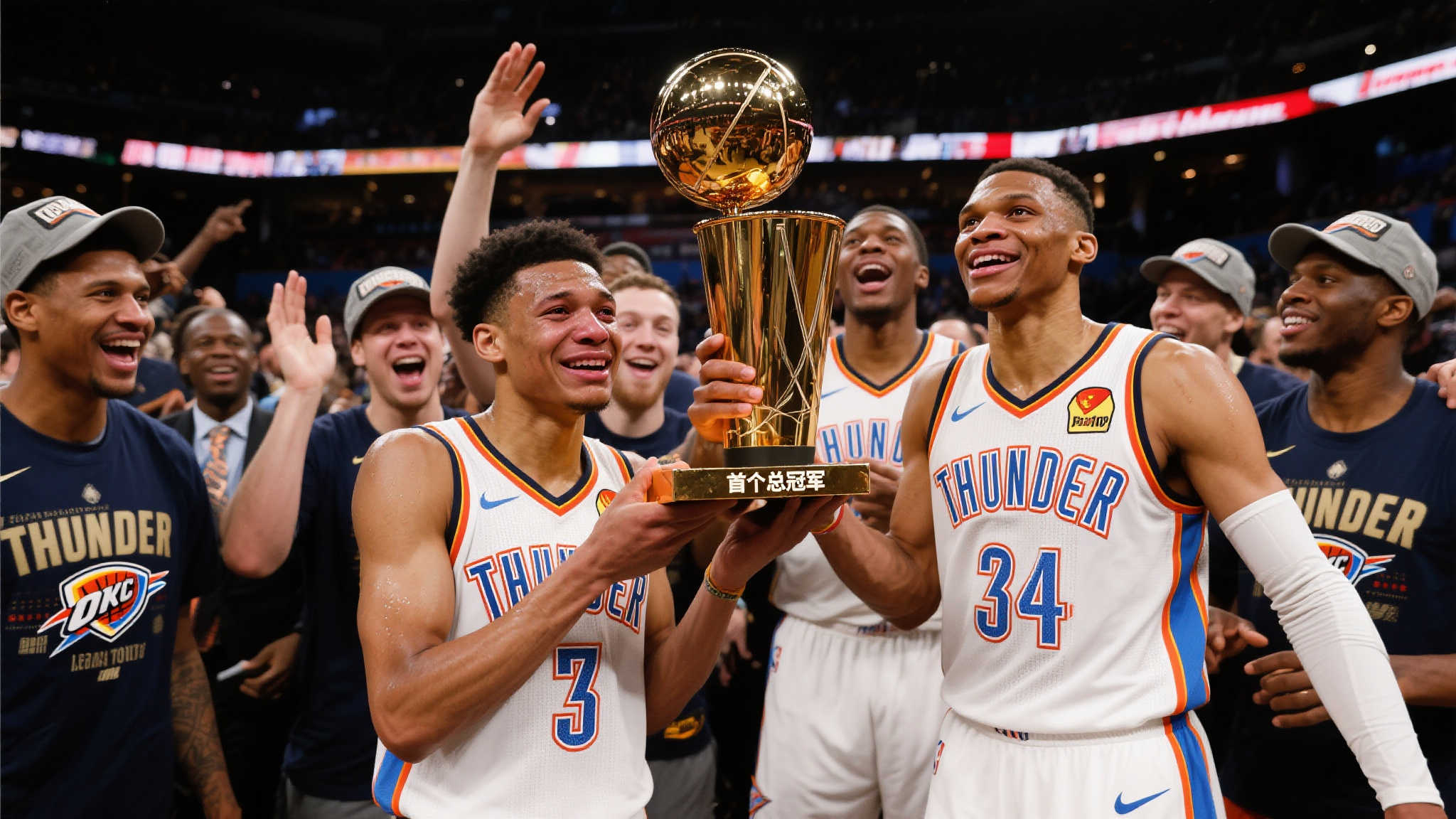 雷霆众将首尝冠军滋味，卡鲁索再添荣耀！